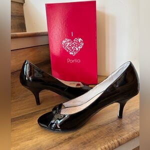 👛 (ANY 2/$35) NWOT PORTIA Patent Black 3” Heels.